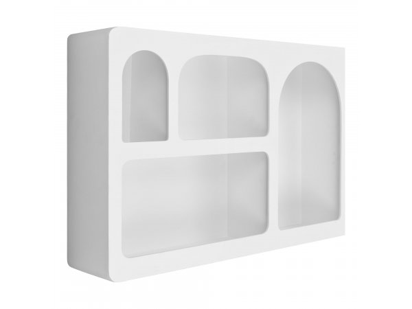 Bryne nástěnná polička, bílá, 60×13×40 cm – House Nordic