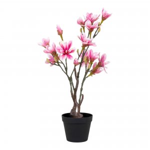 Umělá magnolie, růžová/zelená, 30×40×74 cm – House Nordic