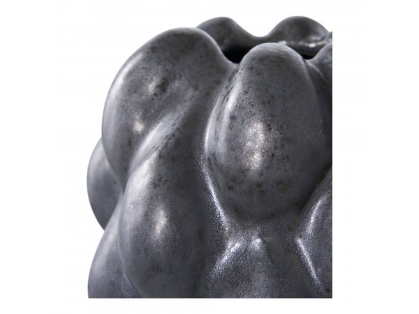 Váza, keramická, černá, 15×14×19 cm – House Nordic