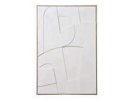 Obraz Madeline Relief No.1, bílý, 60×90 cm – House Nordic