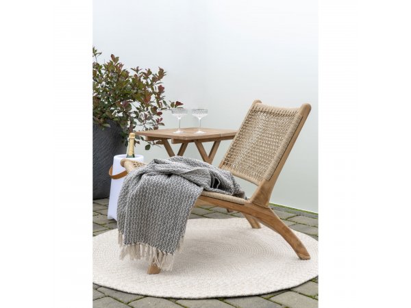 Kulatý koberec Menorca, pískový, Ø 120 cm – House Nordic