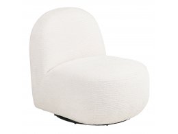 Lounge křeslo Milo, otáčecí, off-white, 67×74×70 cm – House Nordic