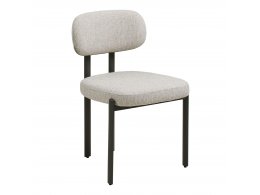 Jídelní židle Royan, světle šedá, šedé kovové nohy, 50×53×80,5 cm – House Nordic