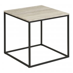 Vita odkládací stolek, černá / béžová, 45 × 45 × 45 cm – House Nordic
