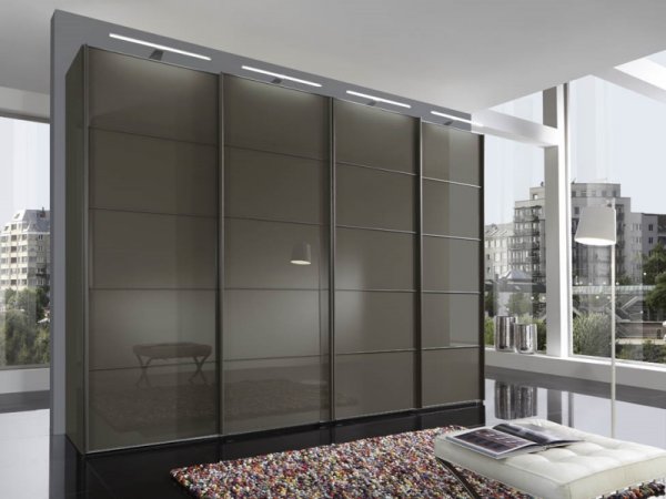 Šatní skříň se skleněnými dveřmi WESTSIDE dekor Havana