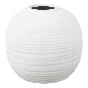 Váza, keramická, bílá, ø30×28,5 cm – House Nordic
