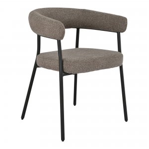 Jídelní židle Trivio, hnědá, šedé kovové nohy, 57,5×56×77 cm – House Nordic