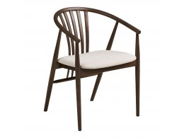 Jídelní židle Agustin, kouřový dub, písková látka, 57×54×78 cm – House Nordic