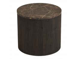Rota odkládací stolek, tmavě hnědá, Ø45 × 40 cm – House Nordic