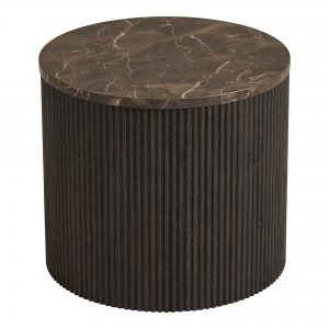 Rota odkládací stolek, tmavě hnědá, Ø45 × 40 cm – House Nordic