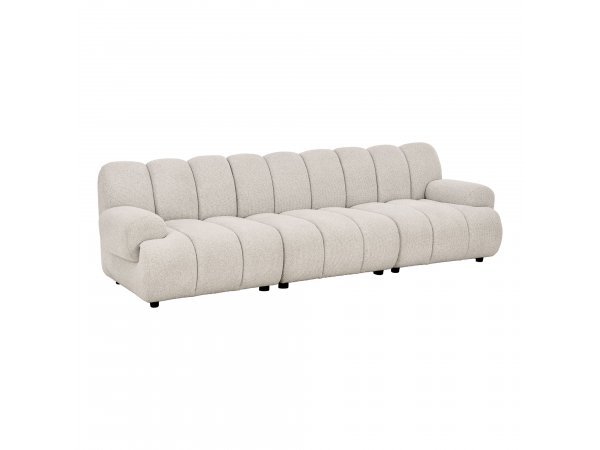 Pohovka TAZA, 3,5místná, látka, písková, 275×95×77 cm – House Nordic