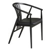Jídelní židle Agustin, buk – černé PU sedadlo, 57×54×78 cm – House Nordic