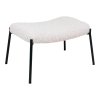 Set křesla a podnožky Glasgow, bílý, 70×79×98 cm / 63×42,5×39 cm – House Nordic