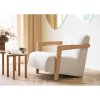 Lounge křeslo Caracas, béžové, dubové, 88×72×72 cm – House Nordic
