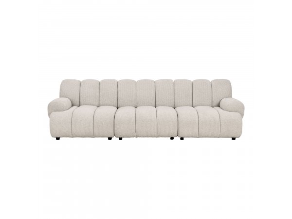 Pohovka TAZA, 3,5místná, látka, písková, 275×95×77 cm – House Nordic