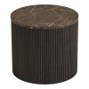 Rota odkládací stolek, tmavě hnědá, Ø45 × 40 cm – House Nordic