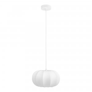 Stropní lampa Daisy, hedvábí/kov, bílá, 28×28×15,5 cm – House Nordic