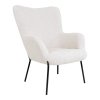 Set křesla a podnožky Glasgow, bílý, 70×79×98 cm / 63×42,5×39 cm – House Nordic