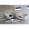 Set křesla a podnožky Glasgow, bílý, 70×79×98 cm / 63×42,5×39 cm – House Nordic