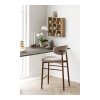 Barová židle Levanto, písková, nohy v dekoru ořechového dřeva, 52×55×95 cm – House Nordic