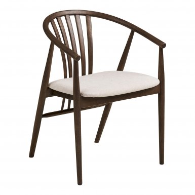 Jídelní židle Agustin, kouřový dub, písková látka, 57×54×78 cm – House Nordic