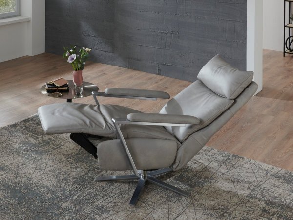 CONNECTION 3 LAZYLINE relaxační kožené polohovací křeslo, varianta 3