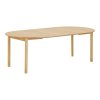 Jídelní set Bundaberg & Agustin, rozkládací stůl 57‑120×120×75/78 cm + 6 židlí, přírodní – House Nordic