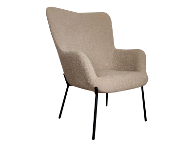 VÝPRODEJ: Křeslo Glasgow, bouclé, hnědé, 69,5×78,5×98 cm – House Nordic
