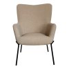 Křeslo Glasgow, bouclé, hnědé, 69,5×78,5×98 cm – House Nordic
