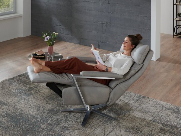 CONNECTION 3 LAZYLINE relaxační kožené polohovací křeslo, varianta 3