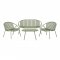 Zahradní lounge set Saly, pohovka + 2 křesla + stolek, zelený – House Nordic