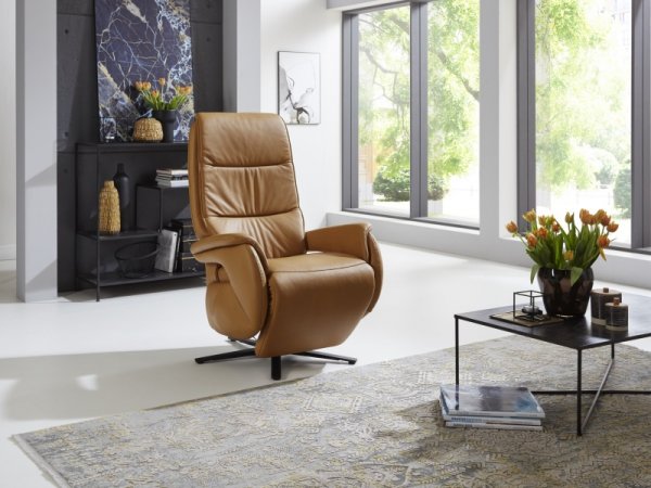 Kožené polohovací televizní křeslo SITZGEFÜHL HV SMARTLINE