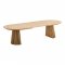 Jídelní rozkládací stůl Osaka natural, kulatý, dubová dýha, Ø120-200-250-300×75 cm – House Nordic