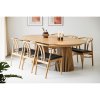 Jídelní set Osaka a Agustin, kulatý stůl + 4 židle, dub/černá, Ø120 cm – House Nordic