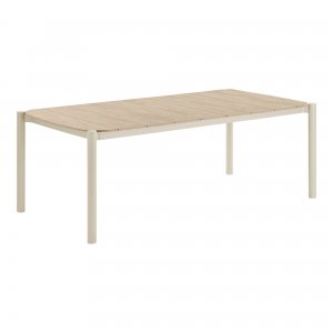 Zahradní jídelní stůl ABELA 200x100 cm, hliník/nonwood, pískový/přírodní