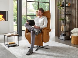 Kožené polohovací televizní křeslo Sitzgefühl 2