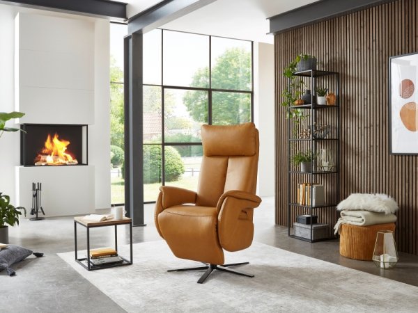 Kožené polohovací televizní křeslo Sitzgefühl 2