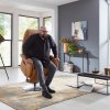 Kožené polohovací televizní křeslo SITZGEFÜHL PLUS XTRA STYLE s vysokou nosností do 200 Kg