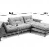Designová rohová sedací souprava STUDY