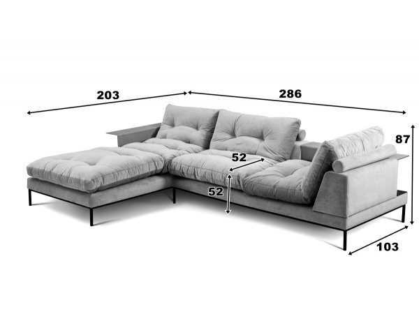 Designová rohová sedací souprava STUDY