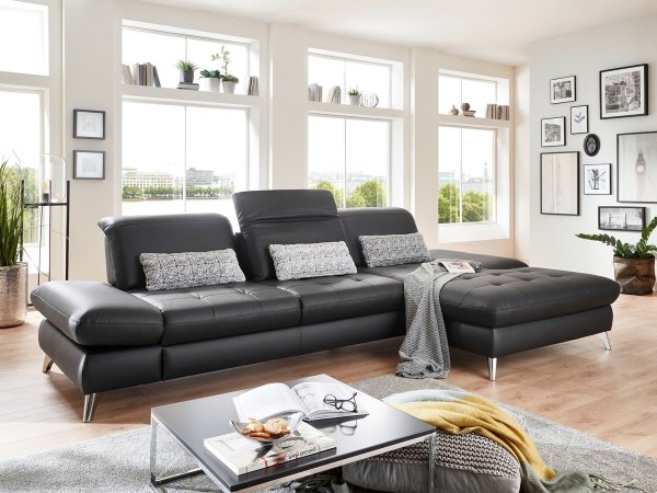 Kožená rohová sedací souprava CAROLINA 3
