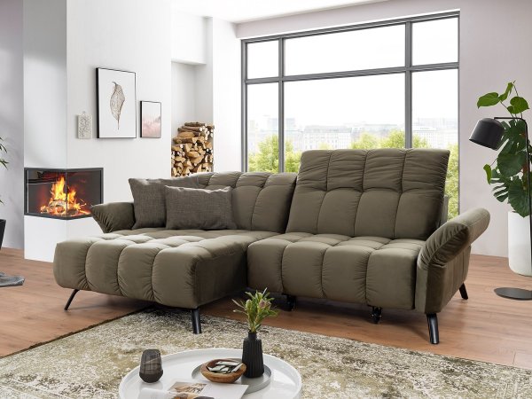 Malá prošívaná rohová sedací souprava COAST 2