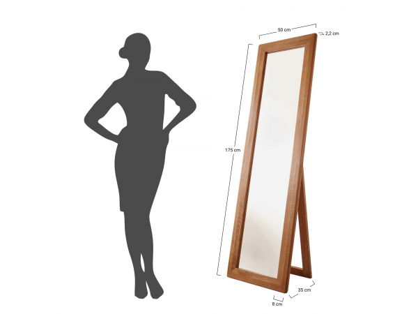 Dubové stojací zrcadlo ALO