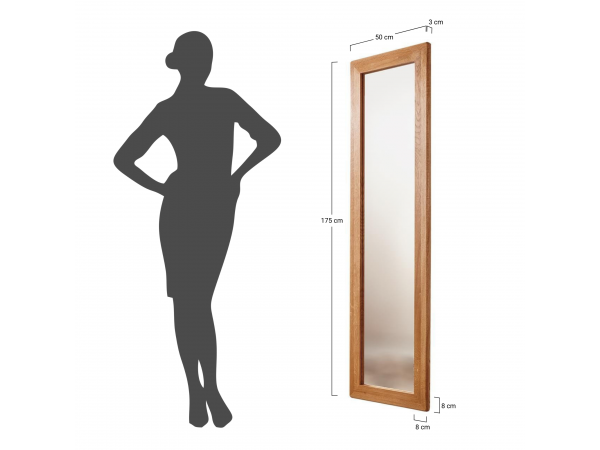 Nástěnné dubové zrcadlo ALO