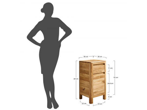 Komoda ALO nízká dub masiv