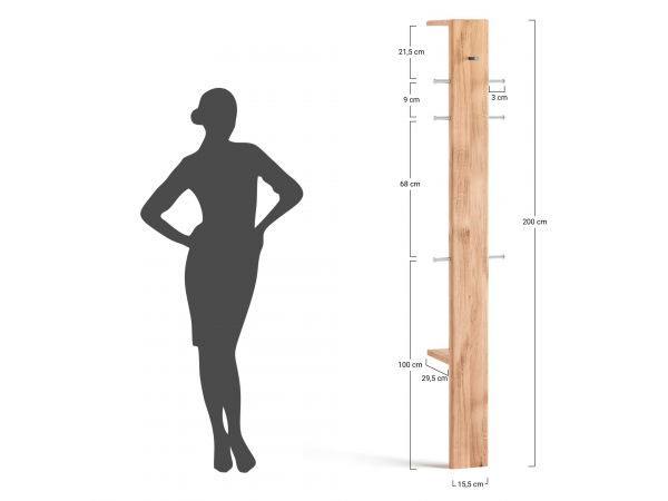 Věšák ALO dub masiv