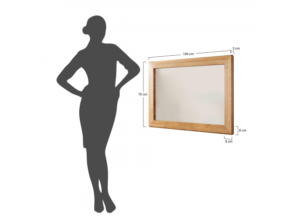 Zrcadlo ALO z masivního dubu