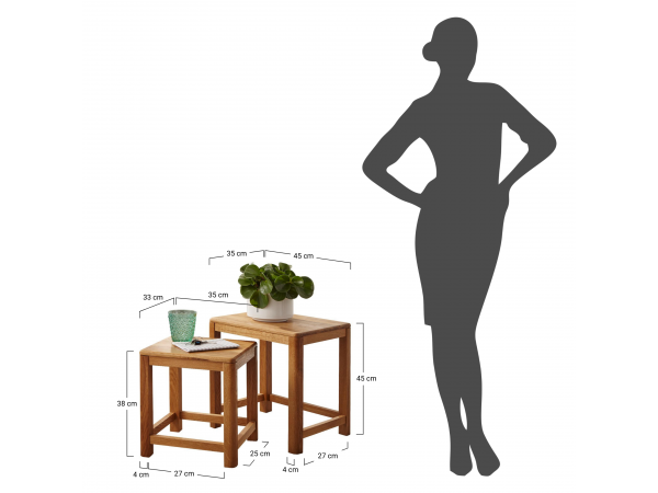 Odkládací stolky ALO dub masiv