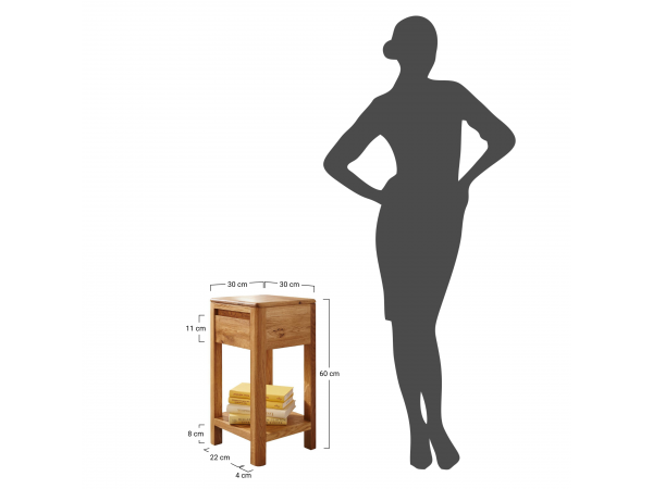 Dubový odkládací stolek ALO malý