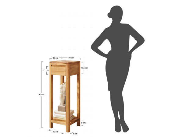 Dubový odkládací stolek ALO velký